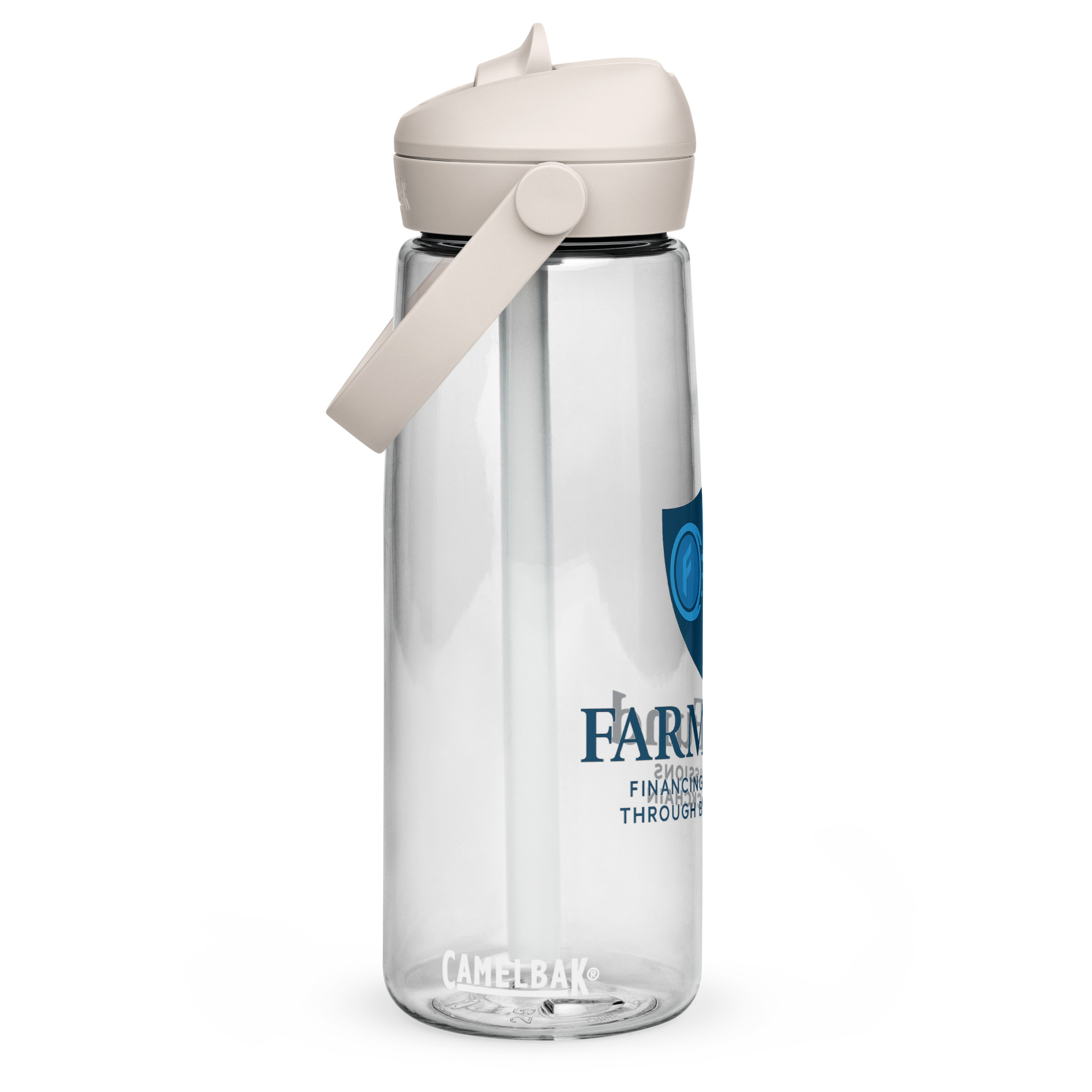 Flip straw water bottle
